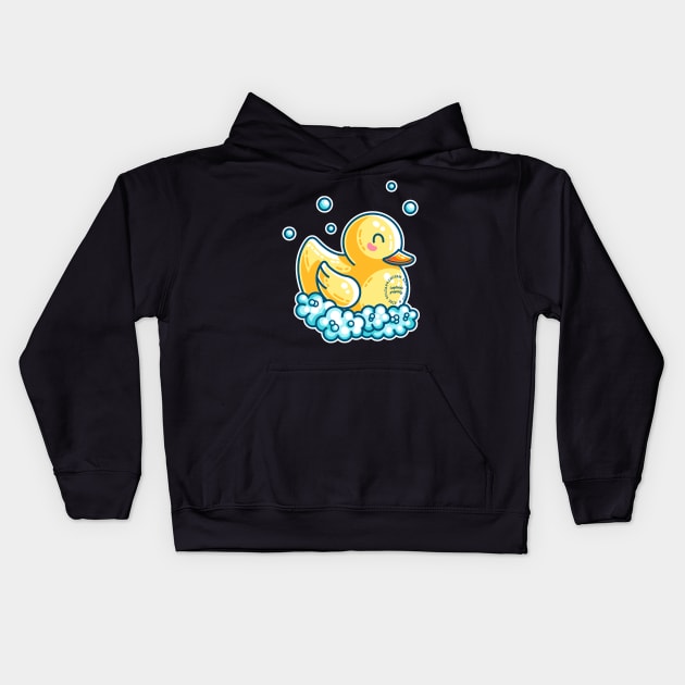 Ship B Captain's Rubber Duck Kids Hoodie by freeves